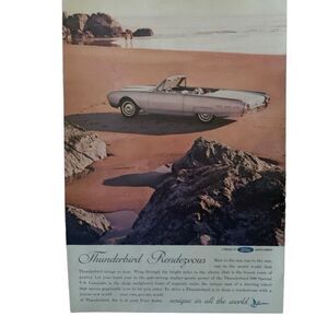 Vintage 1962 Ford Thunderbird Run to The Sea Advertisement